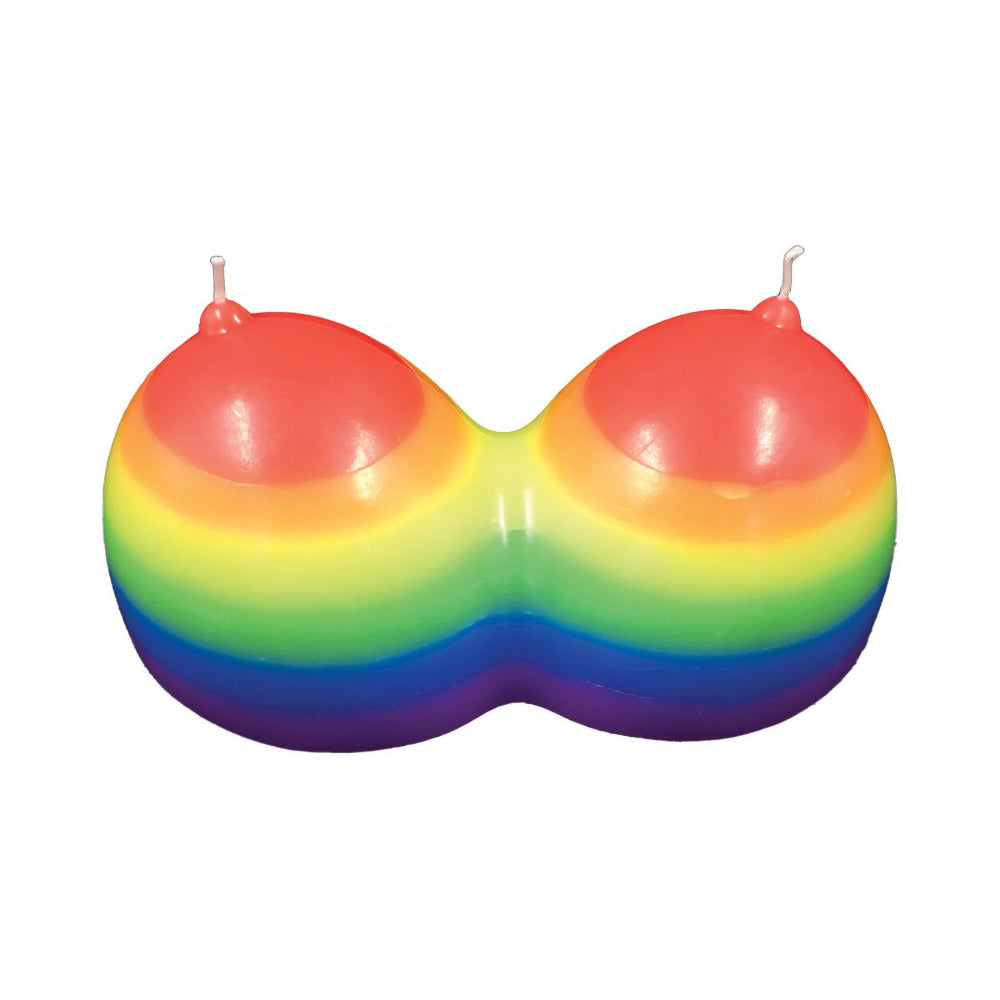 Jumbo Boobie Rainbow Candle | 818631032235 | Available at EroticWarehouse.com