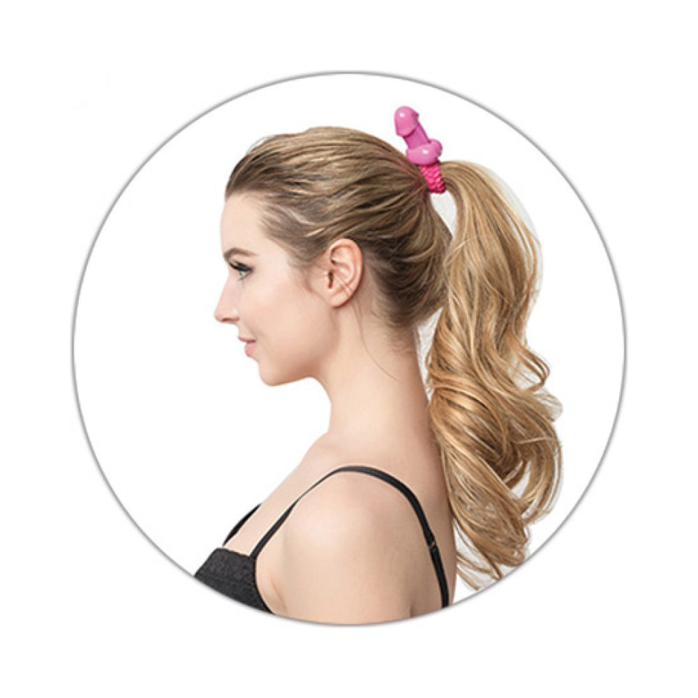 Pecker-Lastick Hair Tie Pink | 818631032518 | Available at EroticWarehouse.com