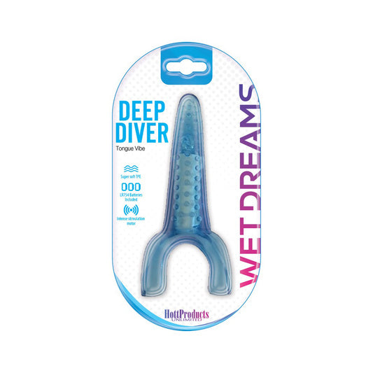 Deep Diver Tongue Vibe Blue | 818631032600 | Available at EroticWarehouse.com