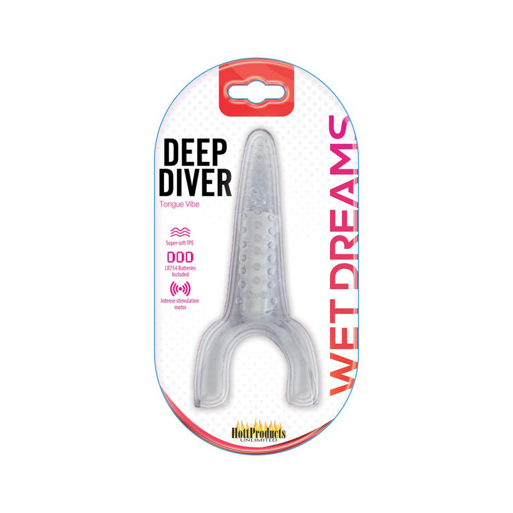 Deep Diver Tongue Vibe Clear | 818631032617 | Available at EroticWarehouse.com