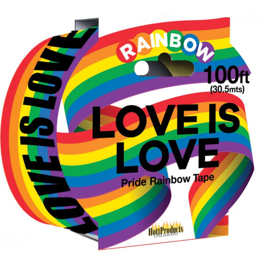 Love Is Love Rainbow Style Caution Party Tape 100' | 818631033454 | Available at EroticWarehouse.com