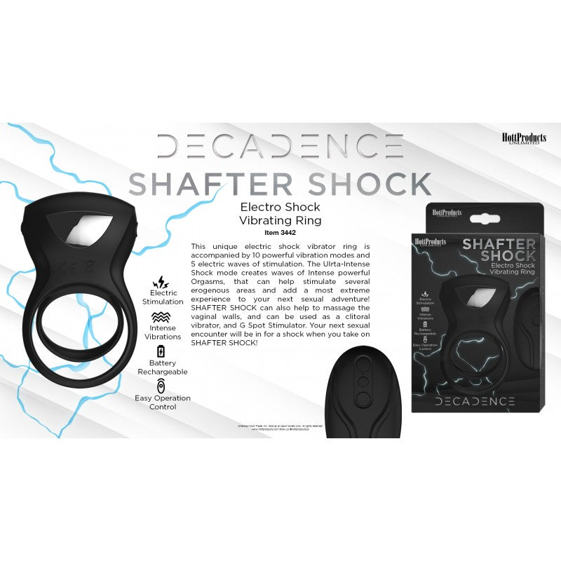 Decadence Shafter Shock Cock Ring | 818631034420 | Available at EroticWarehouse.com