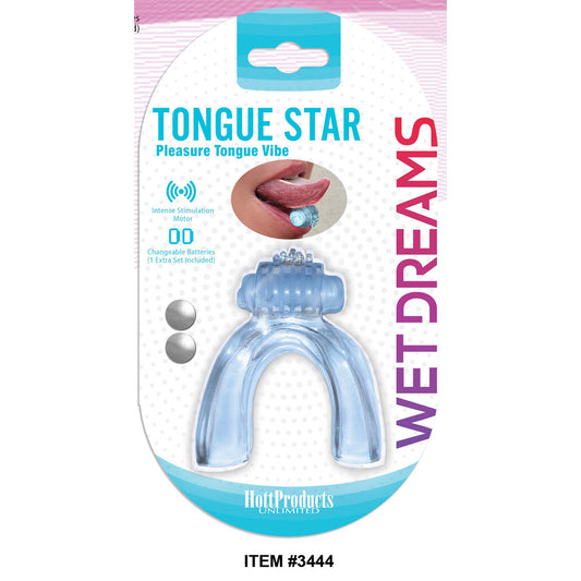 Tongue Star Tongue Vibe Blue | 818631034444 | Available at EroticWarehouse.com
