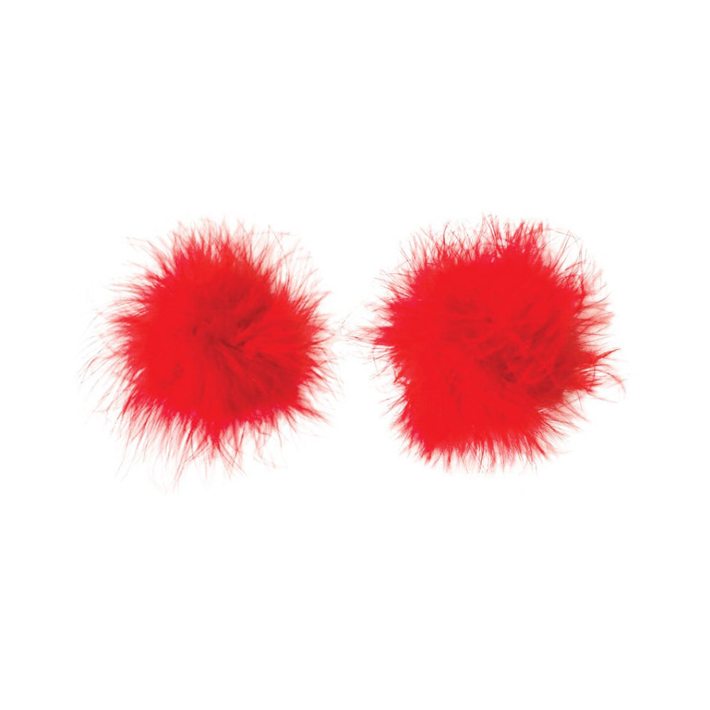 Nipplicious Furball Pasties Red | 818631034567 | Available at EroticWarehouse.com
