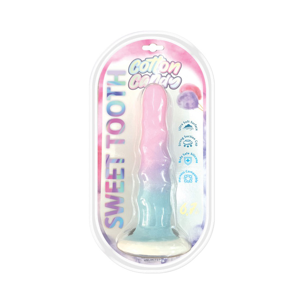 Cotton Candy Sweet Tooth 6.7'' Dildo | 818631035021 | Available at EroticWarehouse.com