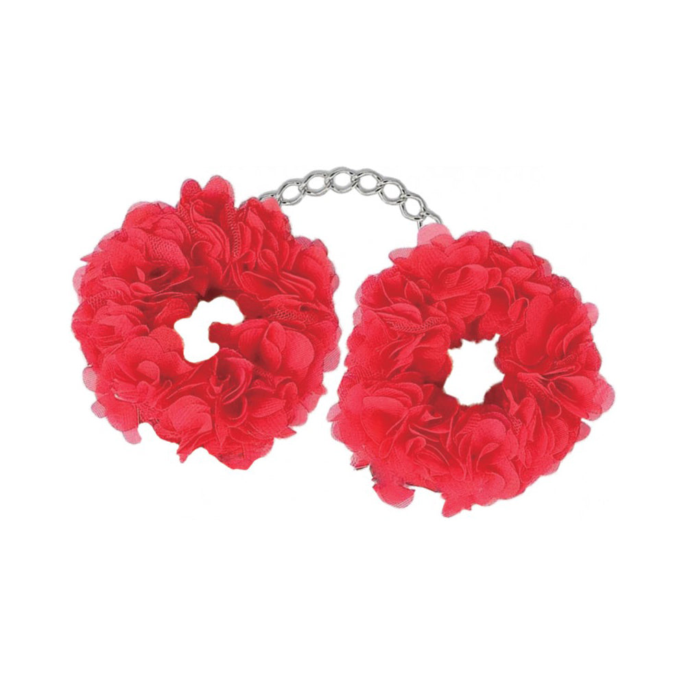Blossom Luv Cuffs Flower Hand Cuffs Boxed Red | 818631035366 | Available at EroticWarehouse.com