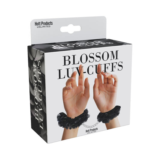 Blossom Luv Cuffs Flower Hand Cuffs Boxed Black | 818631035373 | Available at EroticWarehouse.com