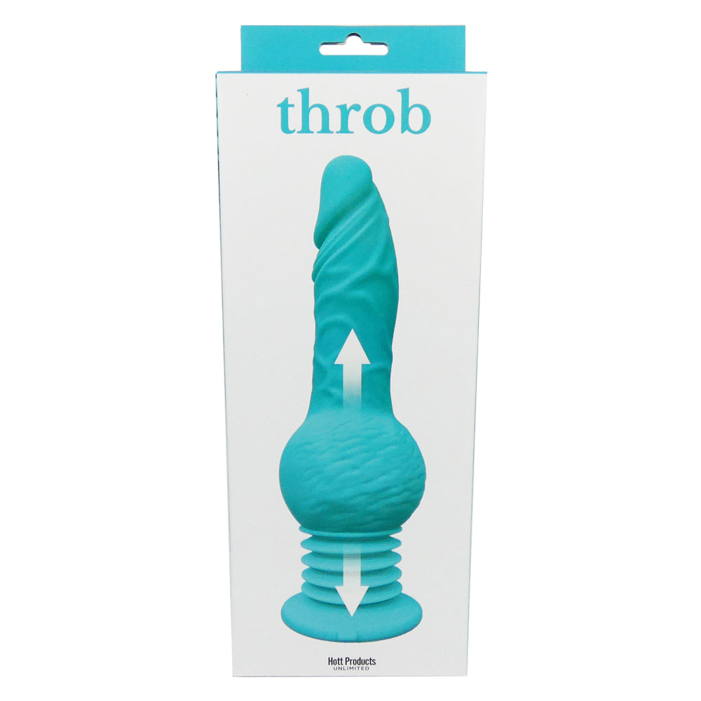 Throb Thrusting Dildo Teal | 818631035496 | Available at EroticWarehouse.com