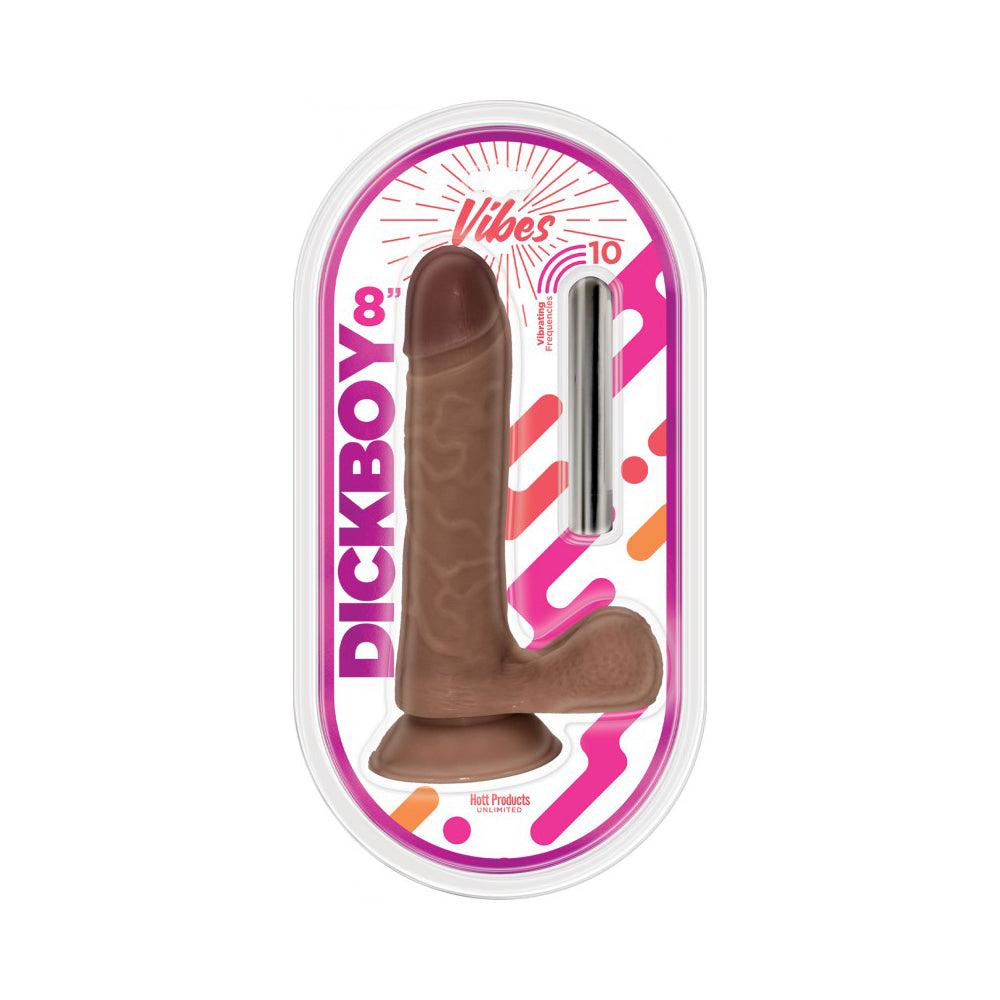 Dickboy Vibes Chocolate Lovers 8" Multi-Speed Rechargeable Bullet | 818631035847 | Available at EroticWarehouse.com