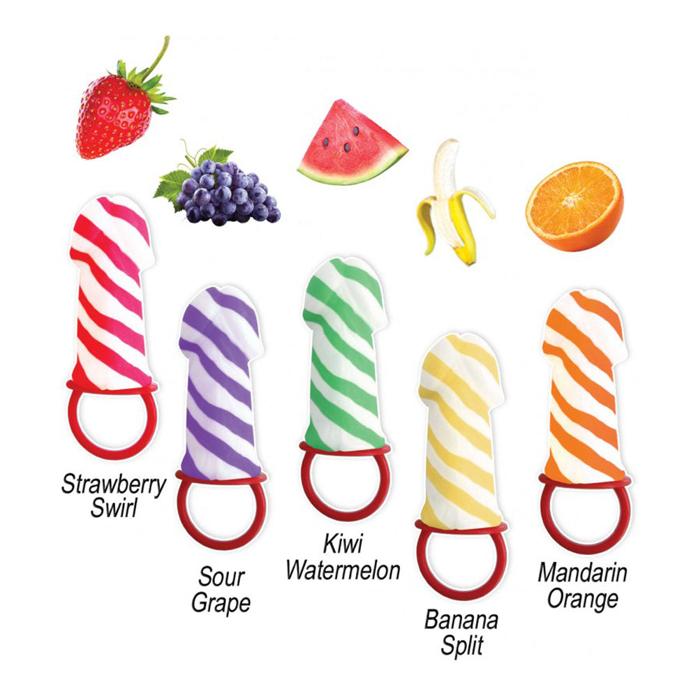 Candy Stripers Pecker Candy Ring Pop 36 Pc Display | 818631035991 | Available at EroticWarehouse.com