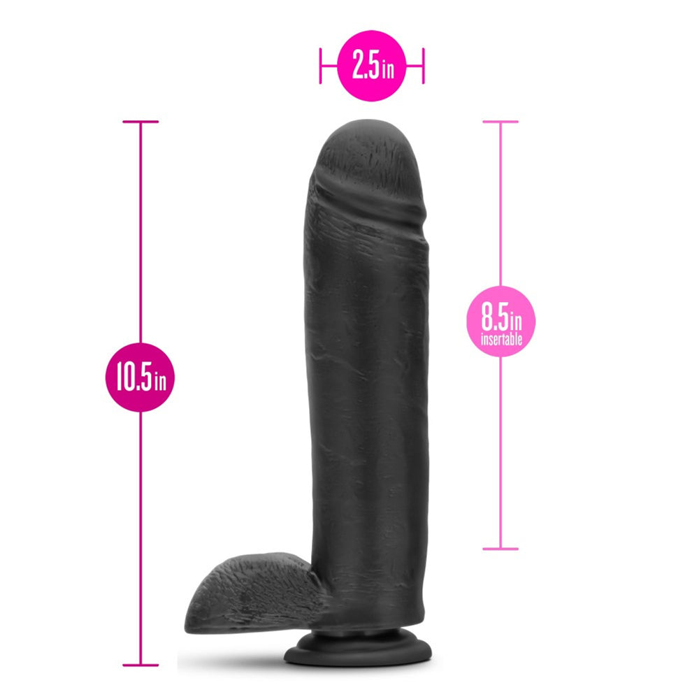 Au Natual Bold Huge 10.5" Dildo Black | 819835023807 | Available at EroticWarehouse.com