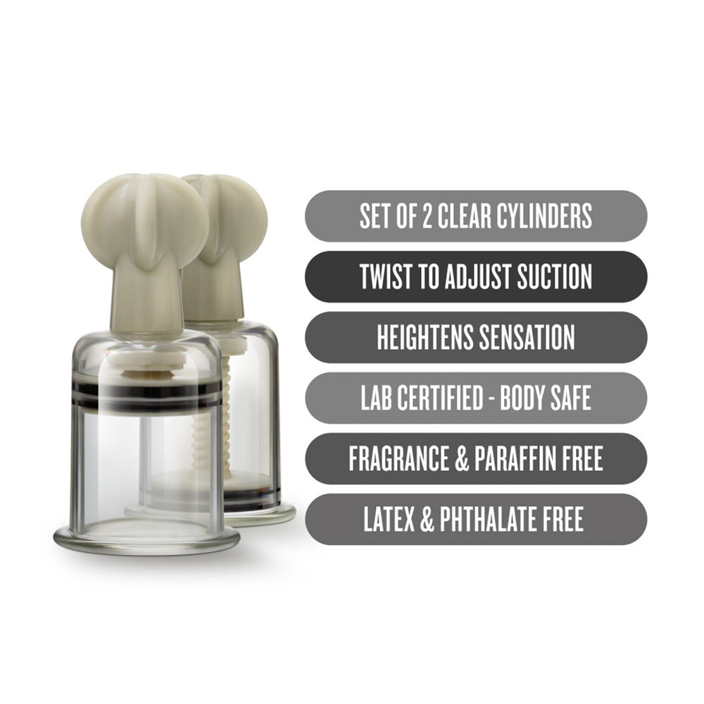 Temptasia Clit And Nipple Large Twist Suckers Set Of 2 Clear | 819835024187 | Available at EroticWarehouse.com