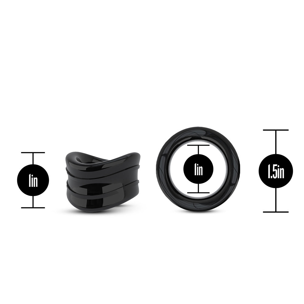 Stay Hard Beef Ball Stretcher X Long 1.5" Diameter Black | 819835026129 | Available at EroticWarehouse.com