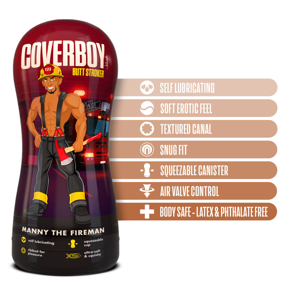 Coverboy Manny The Fireman Self Lubricating Stroker Tan | 819835029182 | Available at EroticWarehouse.com