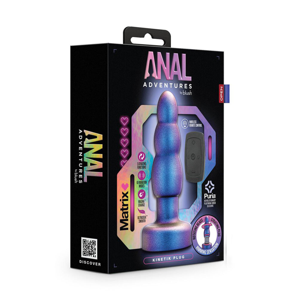 Anal Adventures Matrix Kinetik Plug Space Age Blue | 819835029601 | Available at EroticWarehouse.com