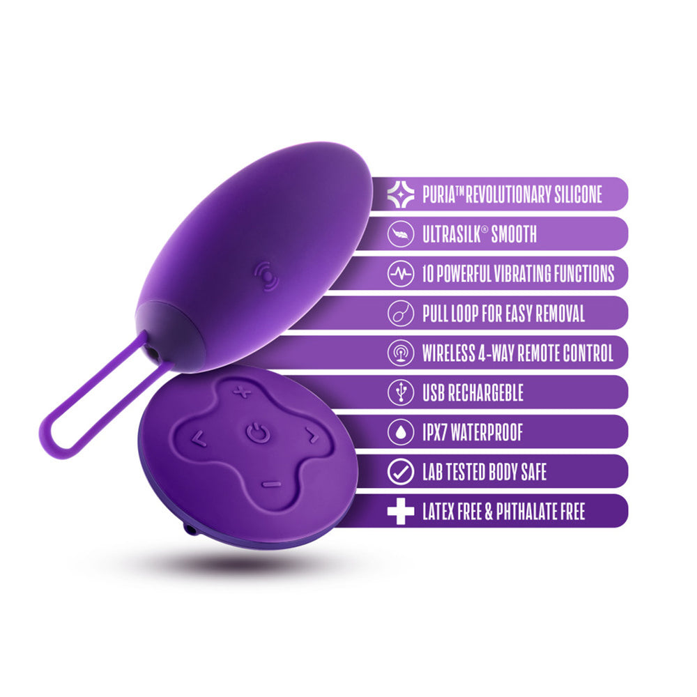 Wellness Imara Vibrating Egg With Remote Purple | 819835029793 | Available at EroticWarehouse.com