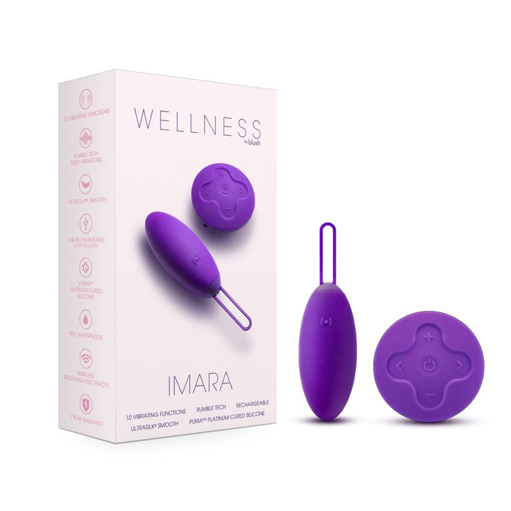 Wellness Imara Vibrating Egg With Remote Purple | 819835029793 | Available at EroticWarehouse.com