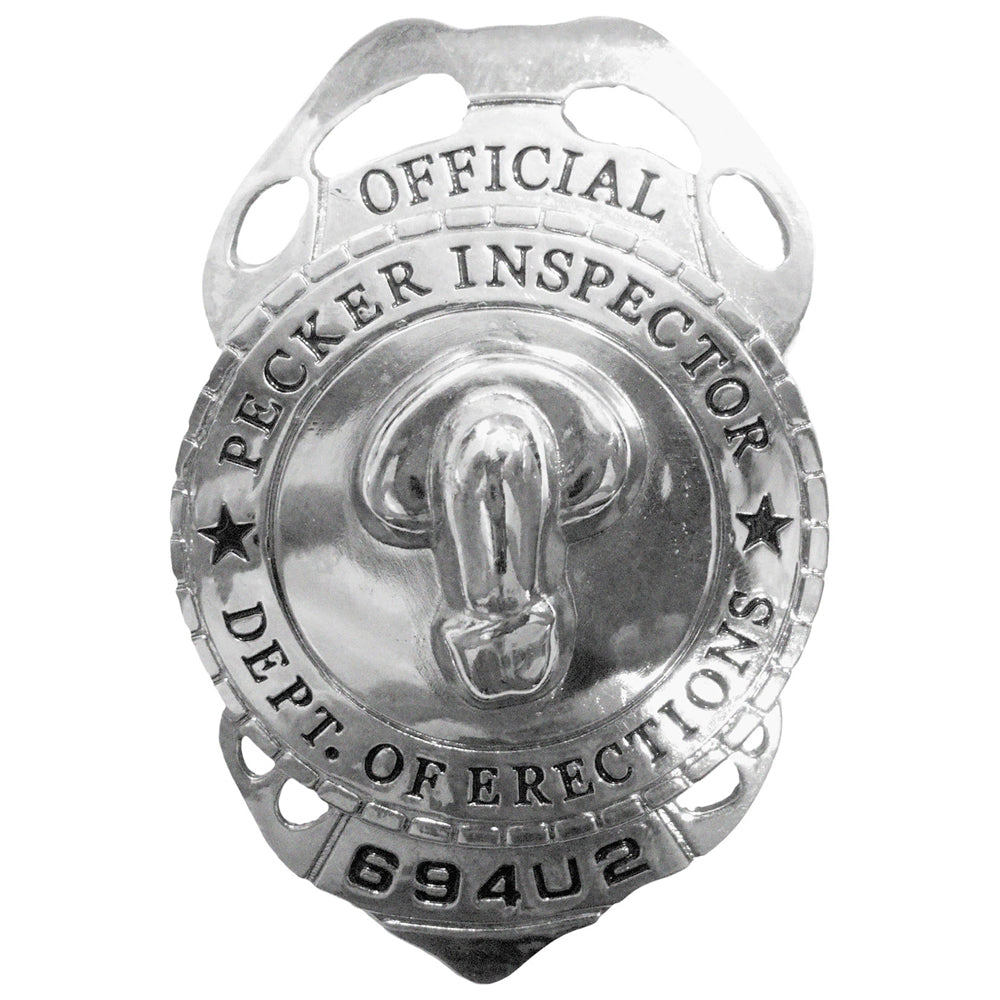 Pecker Inspector Badge | 825156102565 | Available at EroticWarehouse.com