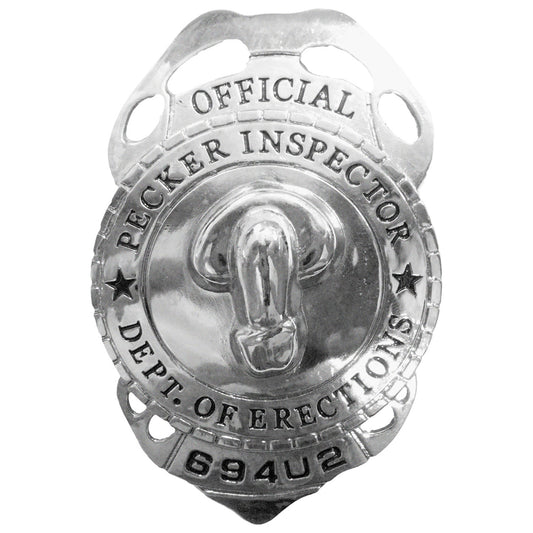 Pecker Inspector Badge | 825156102565 | Available at EroticWarehouse.com