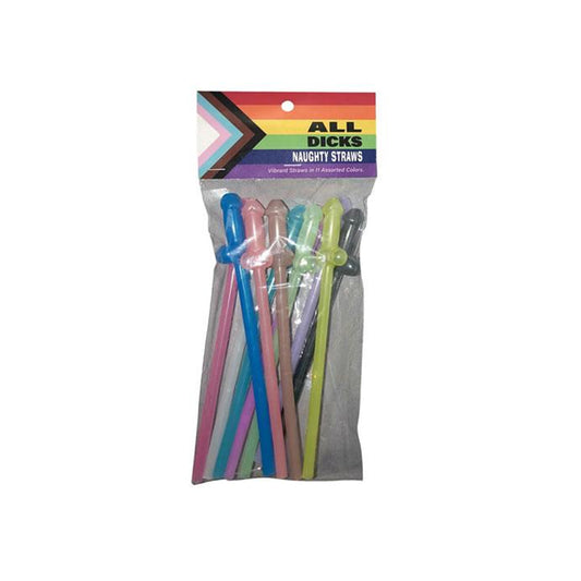 All Dicks Naughty Straws | 825156110881 | Available at EroticWarehouse.com
