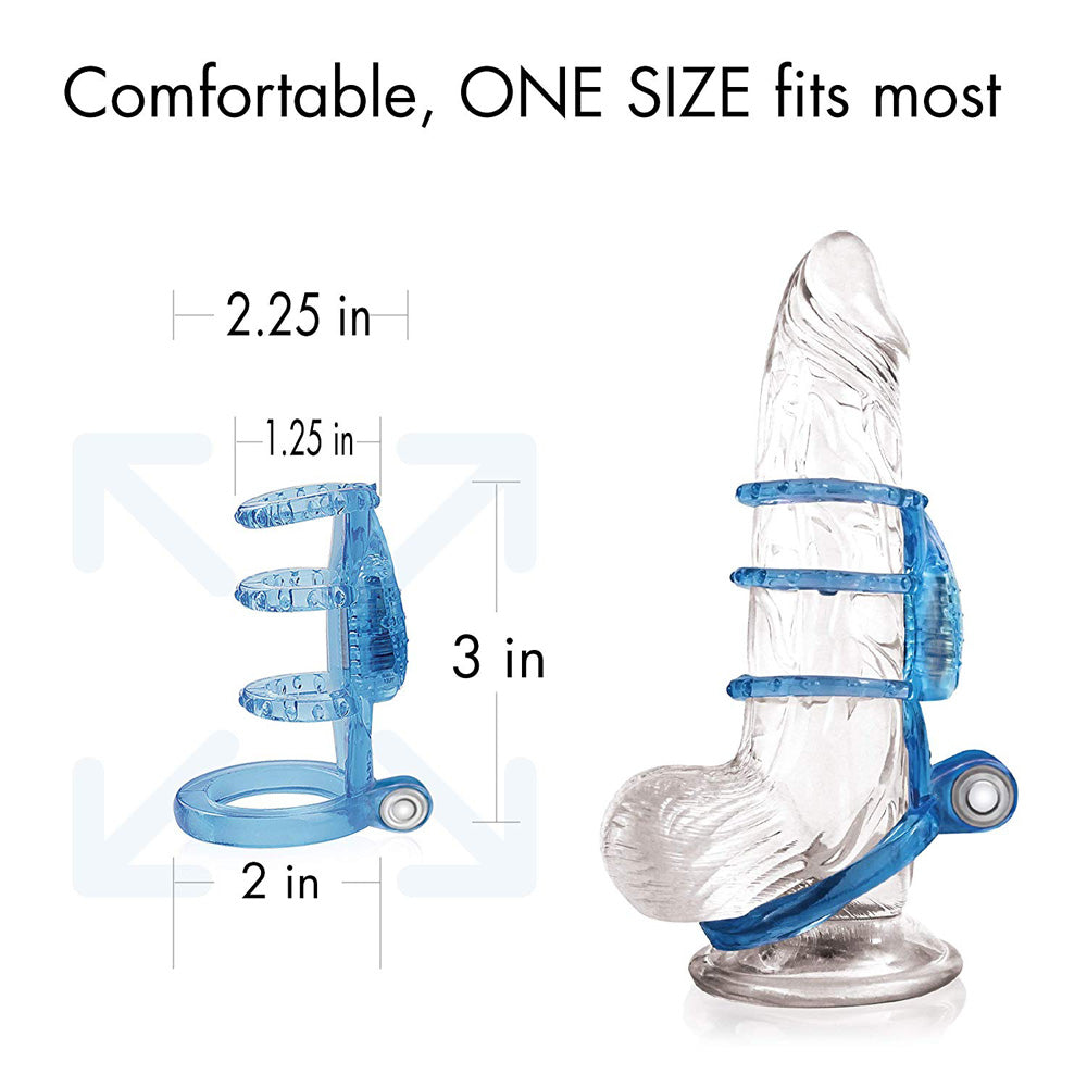 Zinger Dual Vibrating Cock Cage | 831868006114 | Available at EroticWarehouse.com