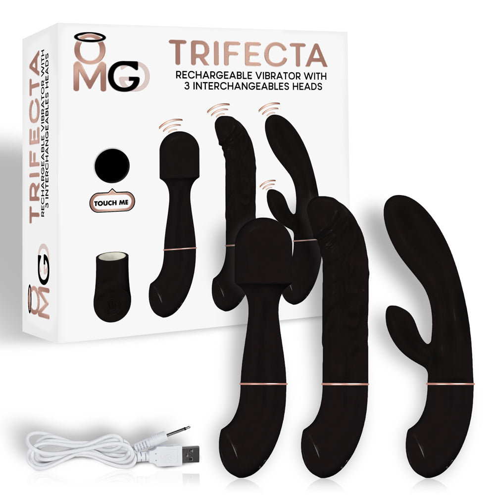 Omg Trifecta Rechargeable Vibrator | 831868006169 | Available at EroticWarehouse.com
