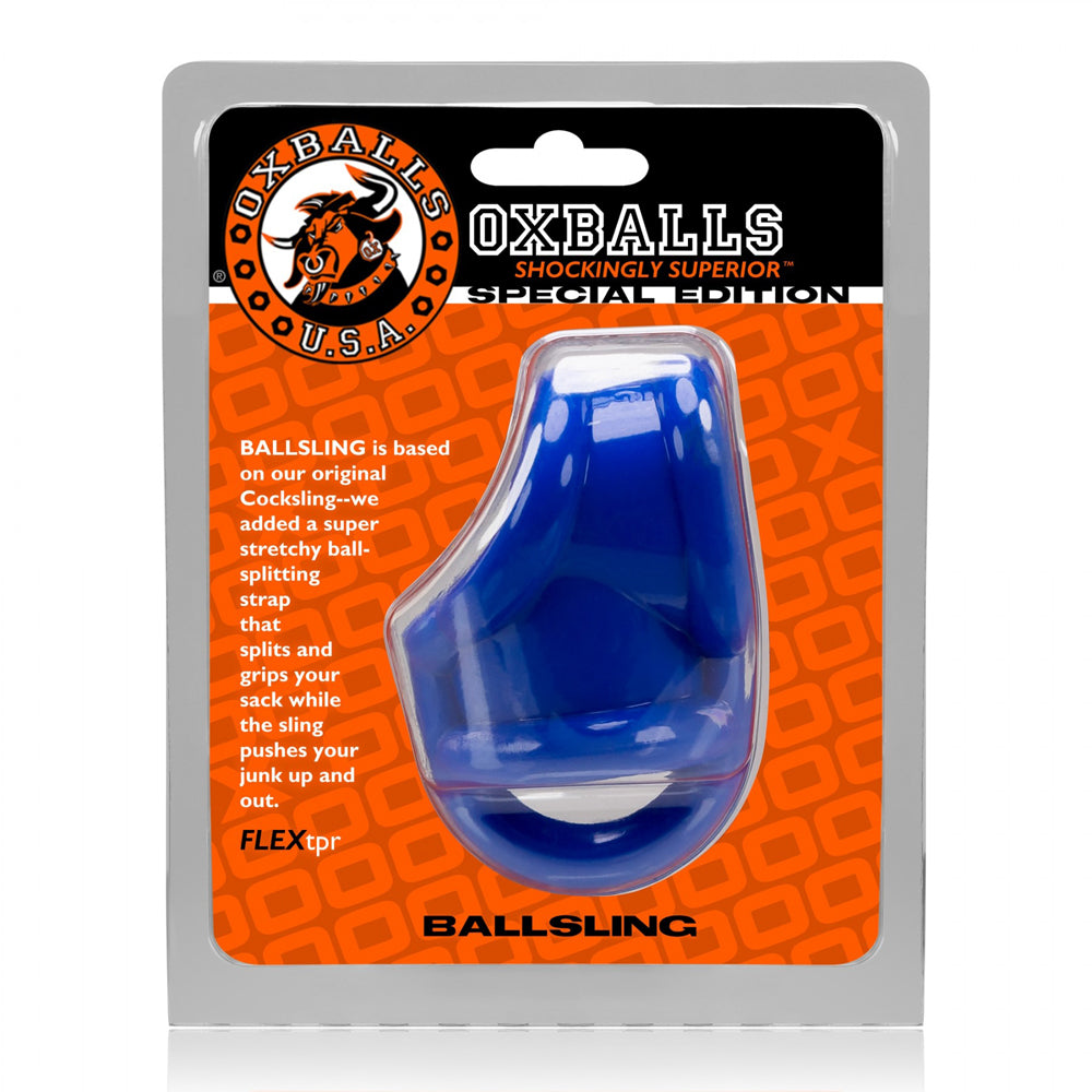 Ballsling Ball-Split-Sling Police Blue | 840215119421 | Available at EroticWarehouse.com