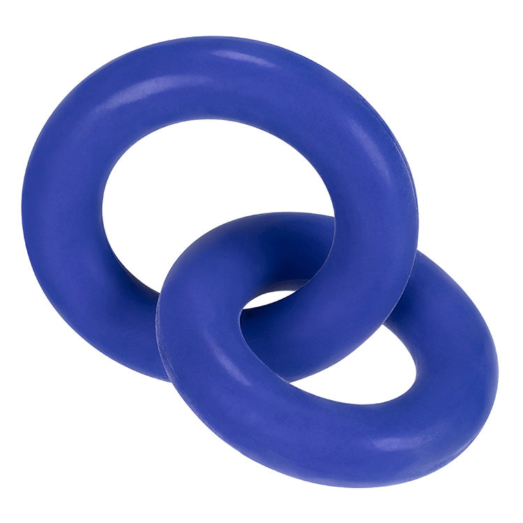 Duo Linked Cock/Ball Rings By Hunkyjunk Cobalt | 840215120076 | Available at EroticWarehouse.com