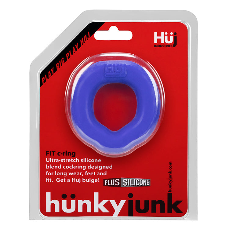 Fit Ergo Long-Wear C-Ring By Hunkyjunk Cobalt | 840215120113 | Available at EroticWarehouse.com