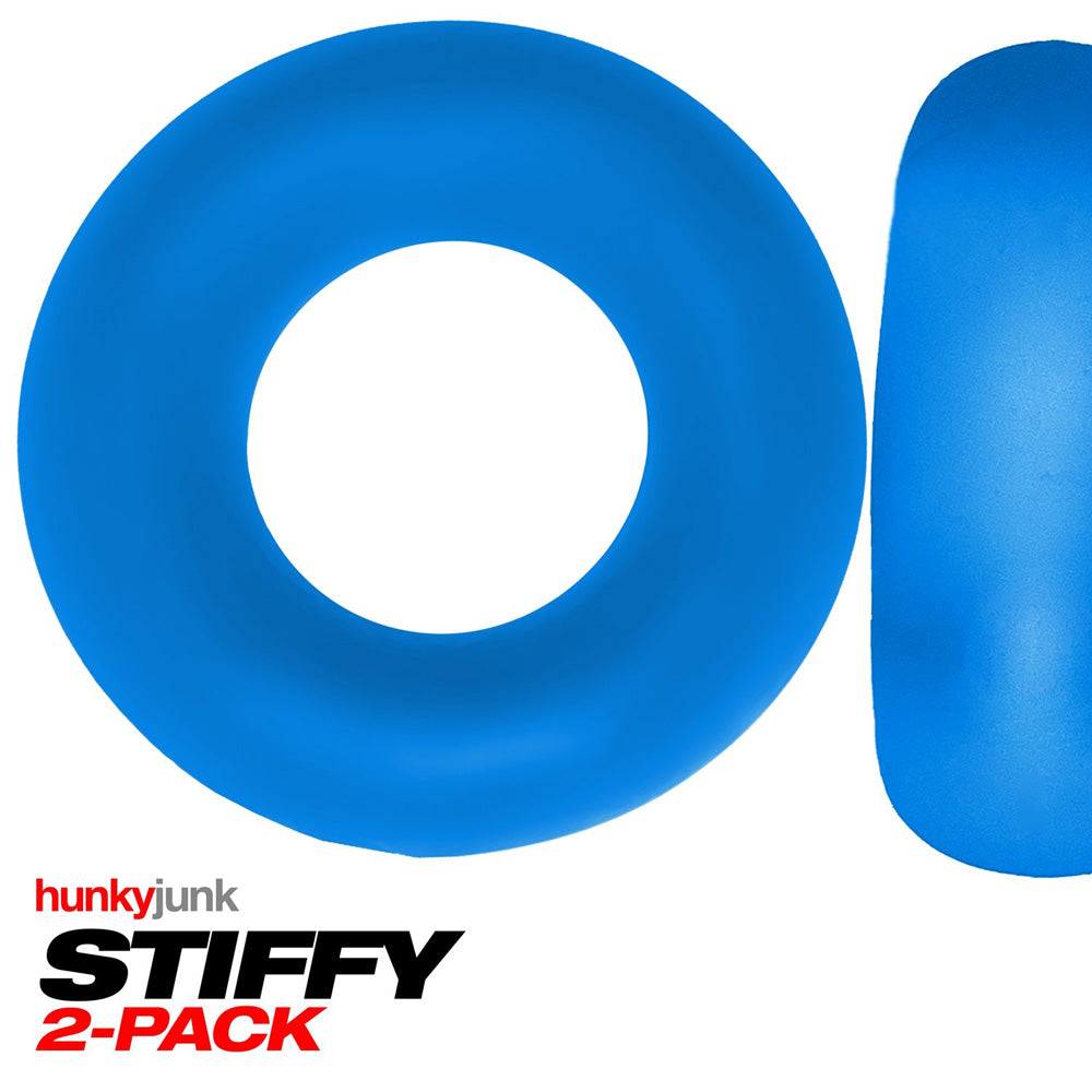 Stiffy 2-Pack Cockrings Teal Ice | 840215121080 | Available at EroticWarehouse.com