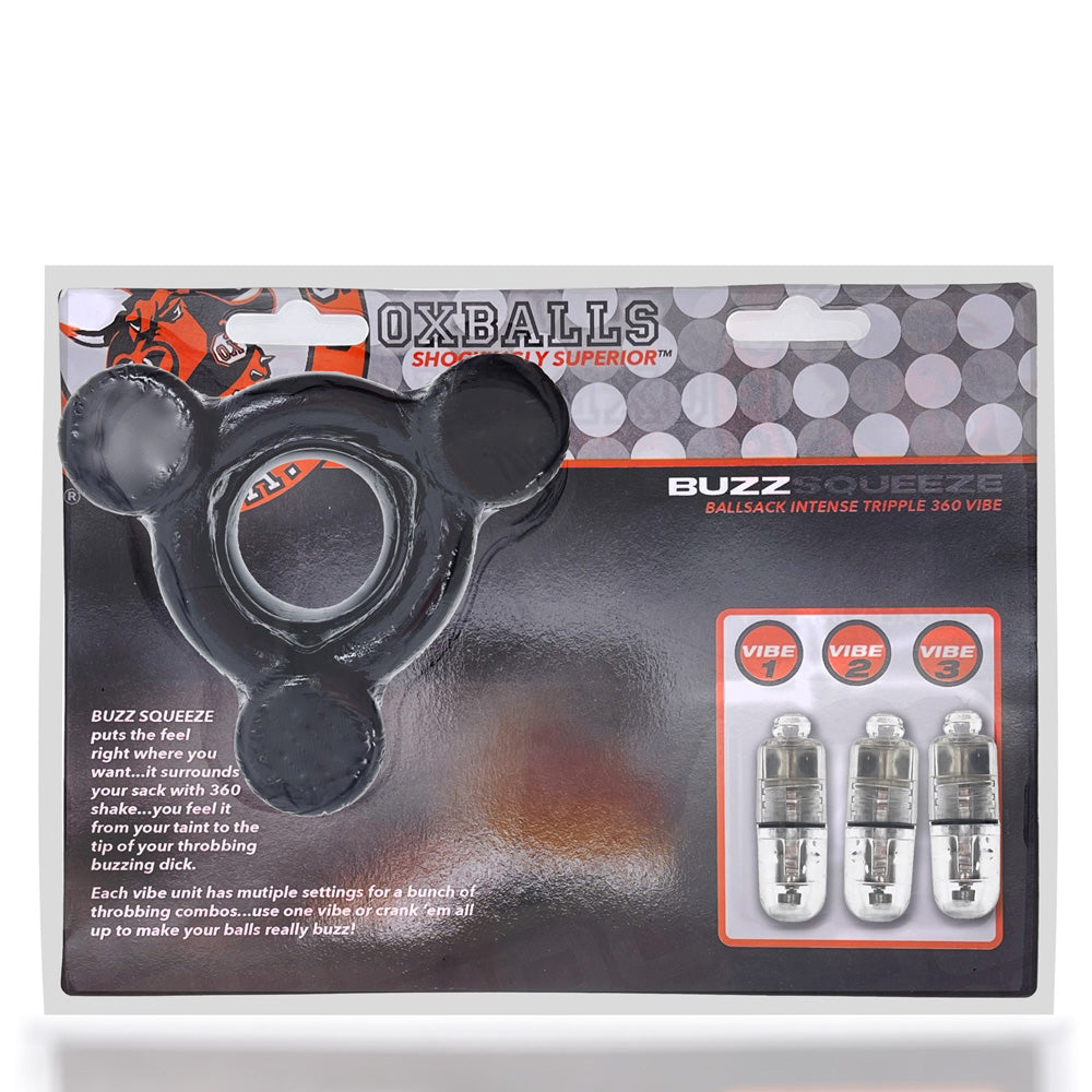 Buzz Squeeze Ballstretcher Black | 840215121219 | Available at EroticWarehouse.com