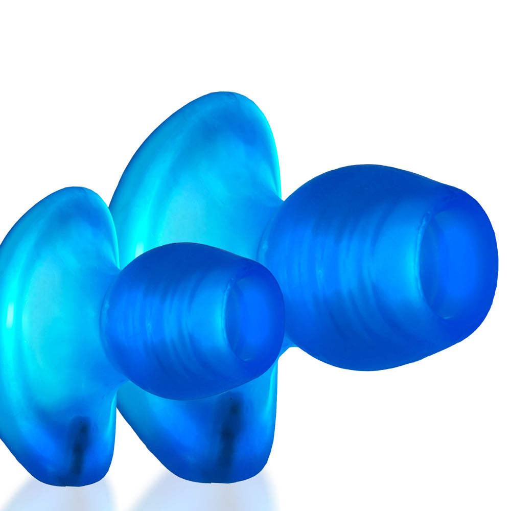 Glowhole-2 Hollow Buttplug W/Led Insert Blue Morph Large | 840215123039 | Available at EroticWarehouse.com