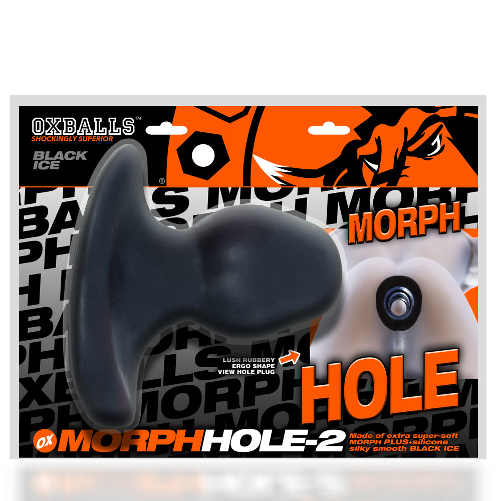 Morphhole-2 Gaper Plug Black Ice Large | 840215123077 | Available at EroticWarehouse.com