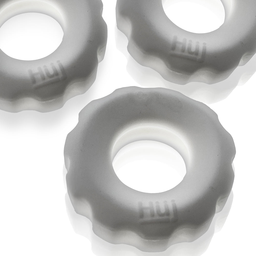 Super Huj 3-Pack Cockrings White Ice | 840215123114 | Available at EroticWarehouse.com