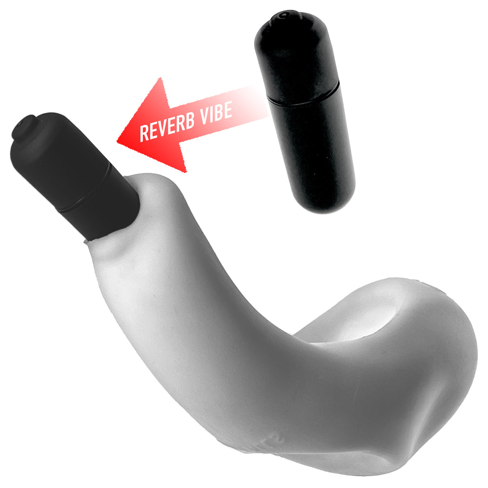 Buzzfuck Sling With Taint Vibe White Ice | 840215123190 | Available at EroticWarehouse.com