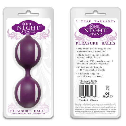 Pleasure Balls, One Night Stand | 844477011332 | Available at EroticWarehouse.com