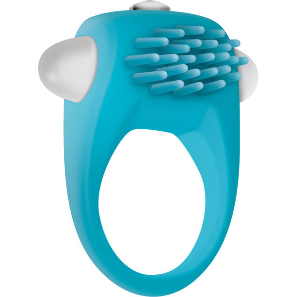 Teal Tickler Vibrating Cock Ring | 844477013282 | Available at EroticWarehouse.com