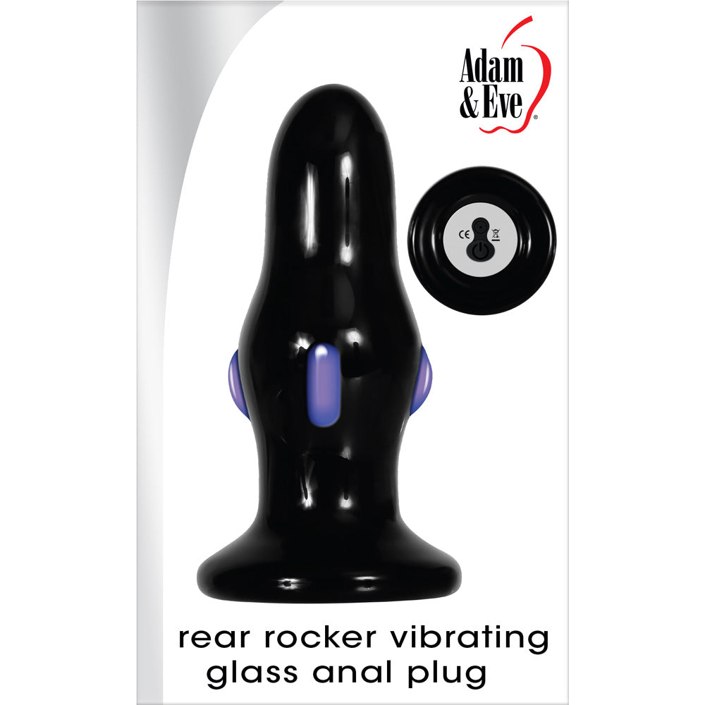 Rear Rocker Vibrating Glass Anal Plug | 844477019277 | Available at EroticWarehouse.com