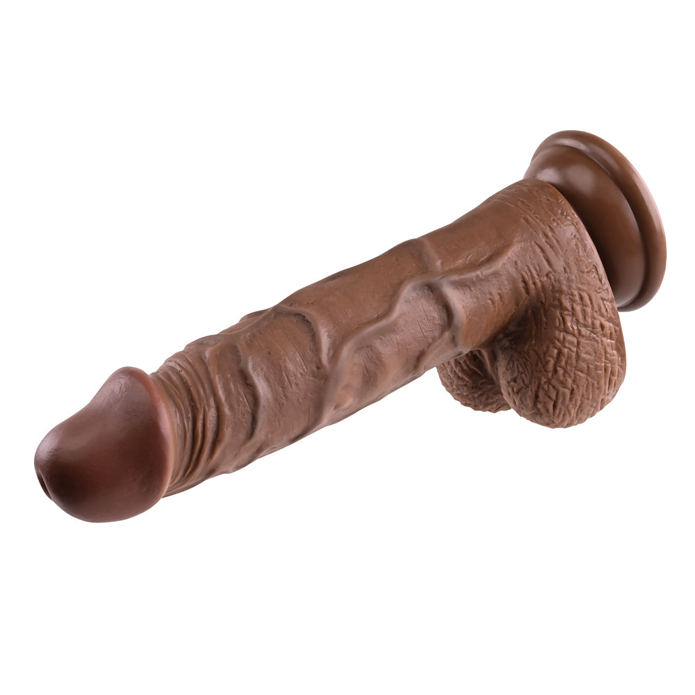 Realistic Dildo 8" Dark | 844477020143 | Available at EroticWarehouse.com