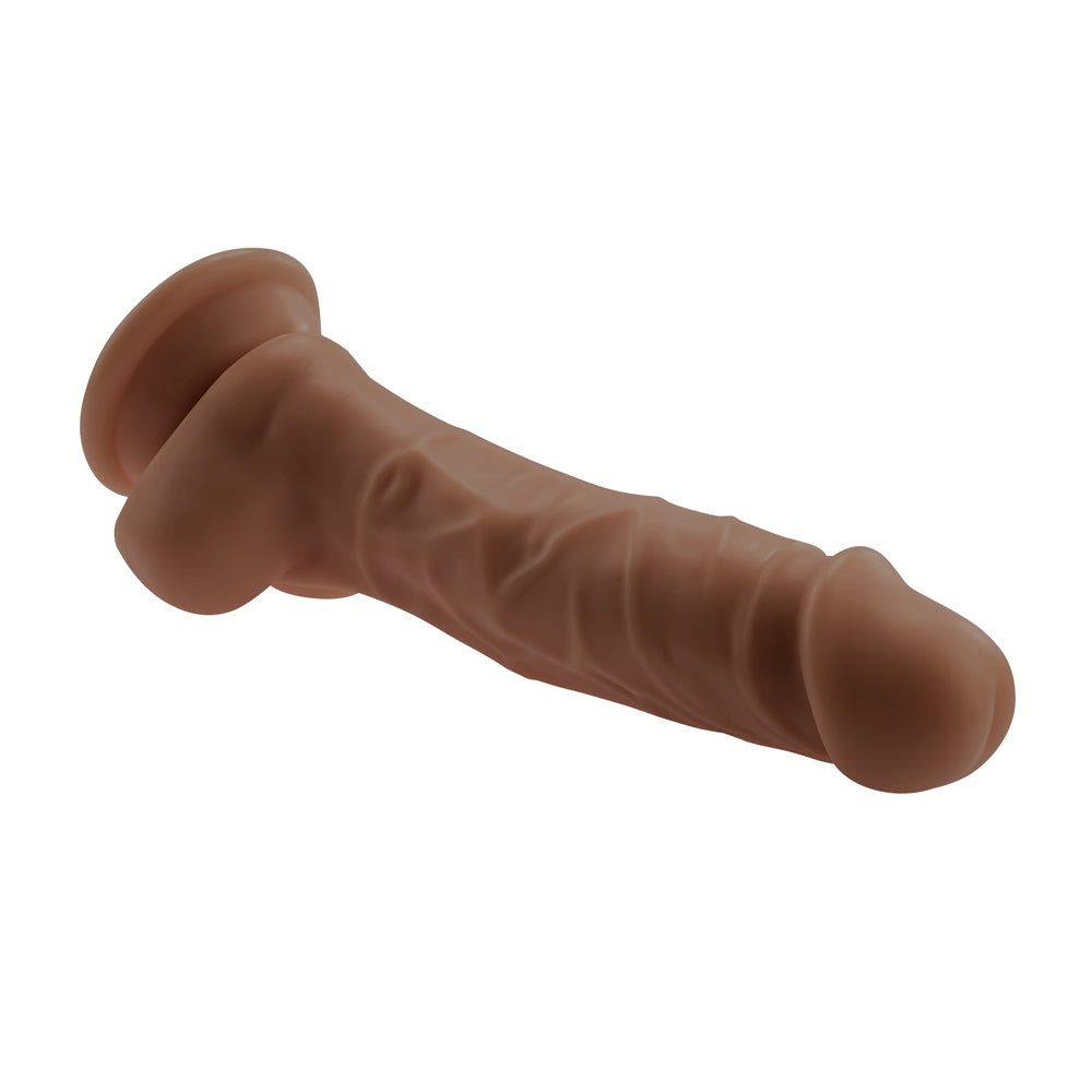 6.5" Natural Feel Dildo Dark | 844477023588 | Available at EroticWarehouse.com