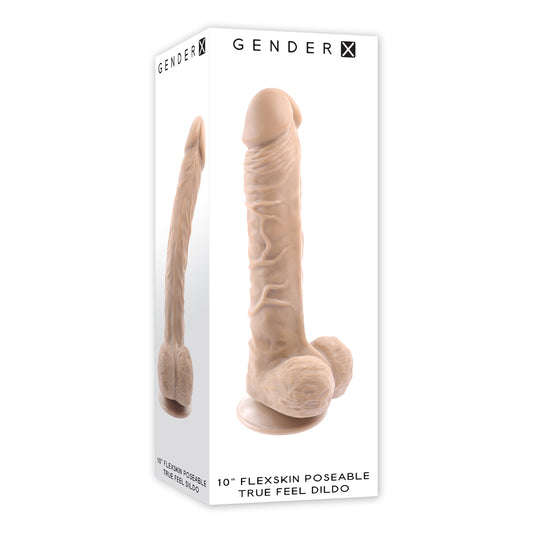 10" Flexskin Poseable True Feel Dildo Light | 844477023724 | Available at EroticWarehouse.com