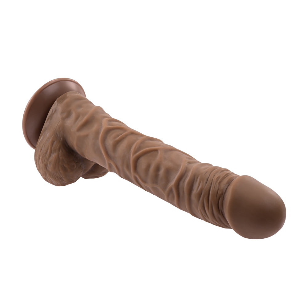 10" Flexskin Poseable True Feel Dildo Dark | 844477023731 | Available at EroticWarehouse.com