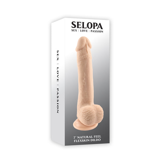 7" Natural Feel Flexskin Dildo Light | 844477023847 | Available at EroticWarehouse.com