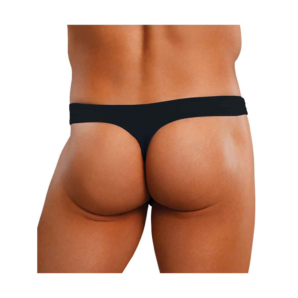 Satin Spandex Bong Thong Black S/M | 845830045230 | Available at EroticWarehouse.com