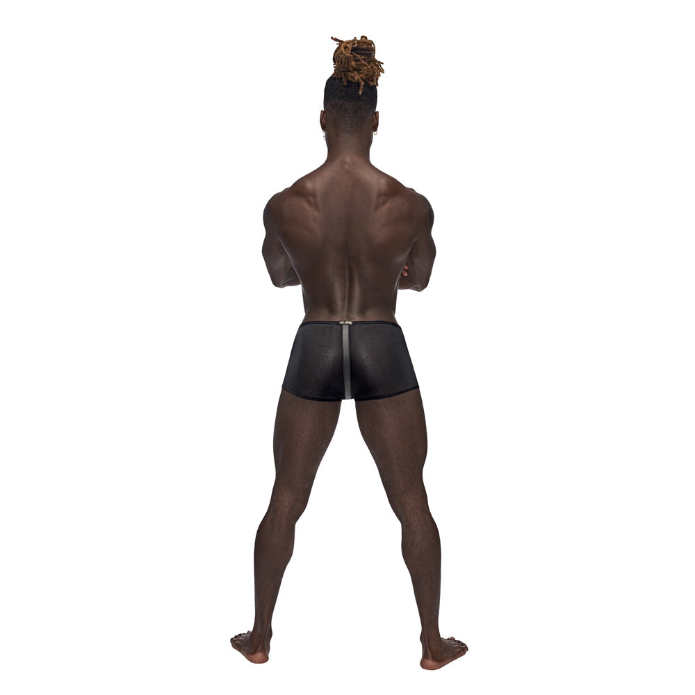 Landing Strip Mini Short Black Xl | 845830086714 | Available at EroticWarehouse.com