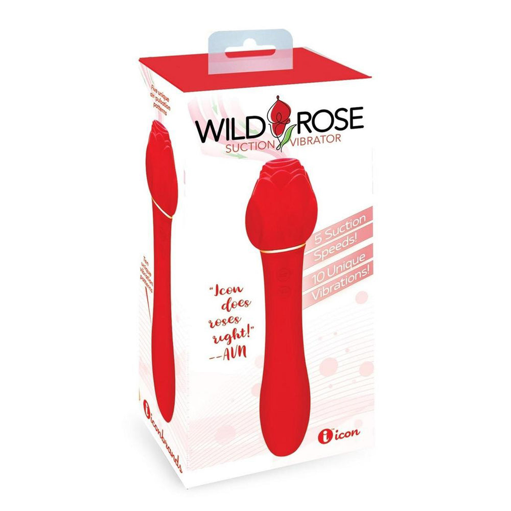 Wild Rose & Vibrator Rechargeable Silicone Suction Vibrator | 847841017060 | Available at EroticWarehouse.com