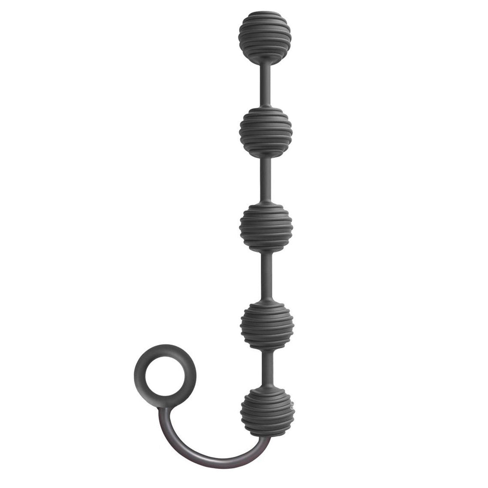 The 9's S-Drops Silicone Anal Beads Black | 847841023153 | Available at EroticWarehouse.com