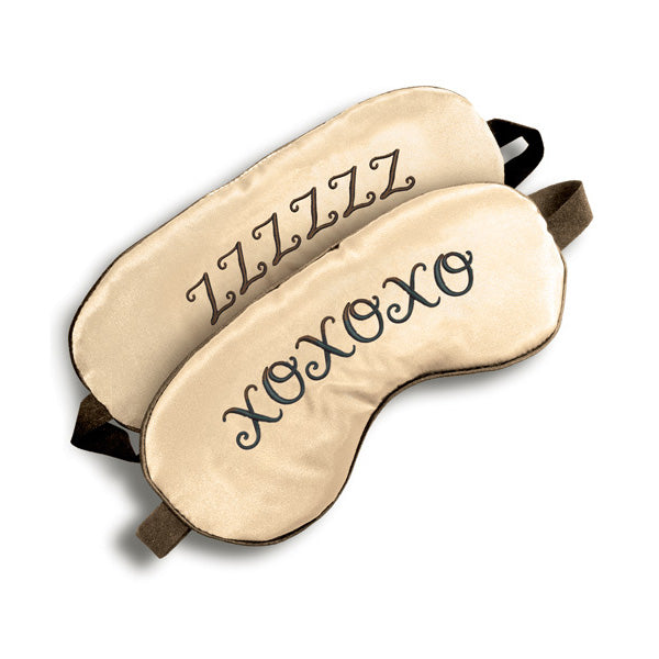 The 9's Xoxo/Zzz Satin Blindfold | 847841026376 | Available at EroticWarehouse.com