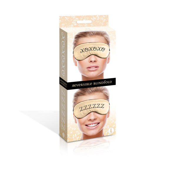 The 9's Xoxo/Zzz Satin Blindfold | 847841026376 | Available at EroticWarehouse.com