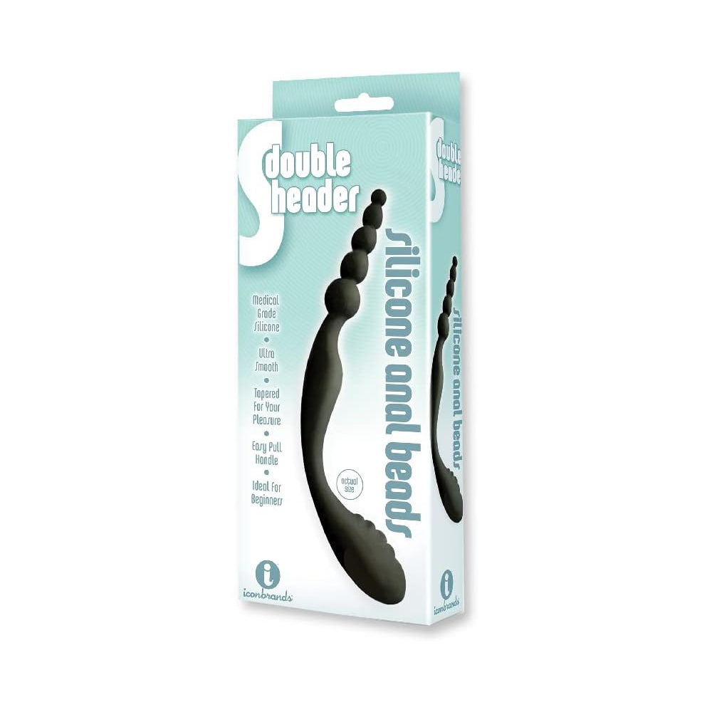 The 9's S-Double Header Double Ended Silicone Anal Beads | 847841026499 | Available at EroticWarehouse.com